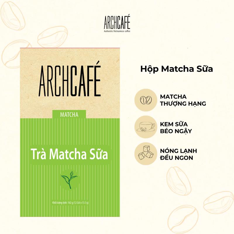 Matcha Sữa Archcafe - Matcha Latte - Trà hoà tan (12 gói x 13g)