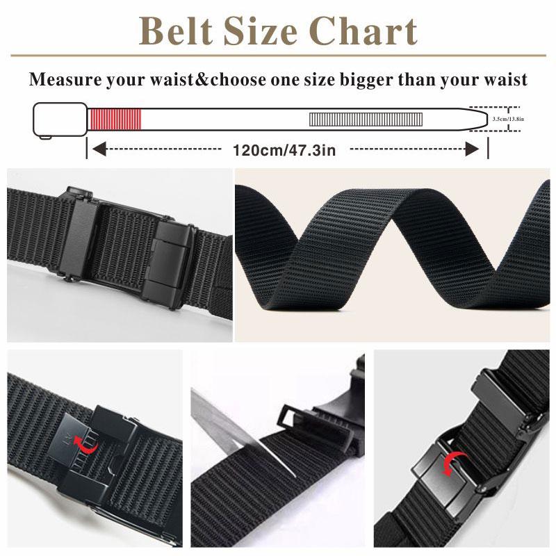 Product Introduction of Canvas belt men&#39;s automatic buckle belt young and middle-aged business casual versatile Korean style trendy student military training belt 0