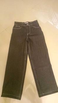 Product Review of Flame Everyday Celana Denim Y2K Baggy Wideleg Gombrong Raw Denim 13oz Hitam Jeans Panjang from x**z 0