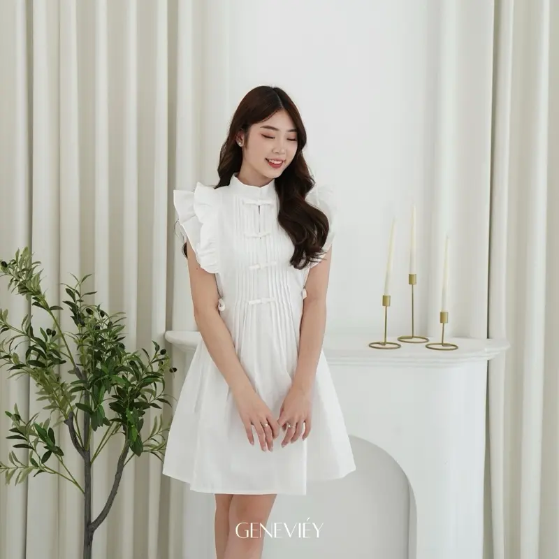 [ GENEVIEY ] Sierra Ruffle Dress | Korean Mini Dress