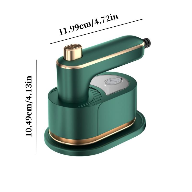 Compact Travel Mini Iron – 180° Rotatable, Foldable Garment Steamer with Quick Heat-Up, Lightweight & Portable Design for Wrinkle Removal, Dark Green ABS Material, 3 Seconds Fast Wrinkle Resolution 2