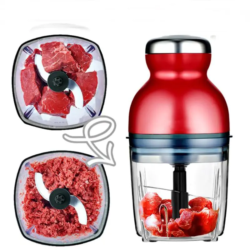 (Free Whisk & Scraper) 900mLCapsule Cutter Spin Chopper Blender GrinderMixer Mincer Masher Juicer Food ProcessorPengisar Pengadun Copper