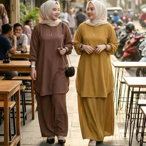 Setelan Tunik Melayu Wanita Kekinian Setelan Tunik Melayu Wanita Kekinian