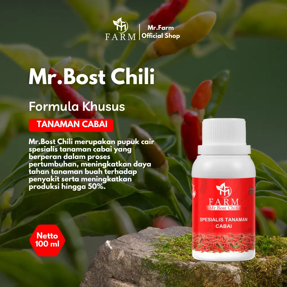 [BISA COD] Formula/ Nutrisi Tanaman Khusus Cabai - Mr.Bost Chili 100ml