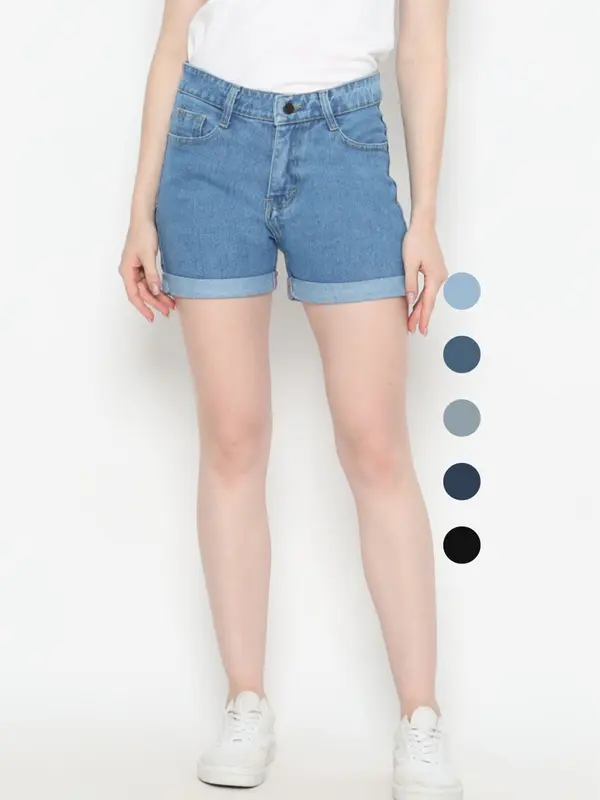 Nuber Hotpants Celana Pendek Wanita Jeans Blue Zinnia Biru 0