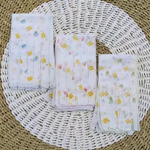 3 PCS GURITA TALI BAYI PUTIH PRINT/ GURITA TALI BABYNEWBORN FULLPRINT WARNA PUTIH
