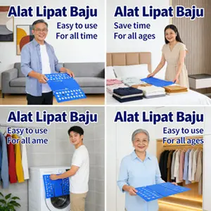 Kertas lipat ramah anak, alat cuci yang cepat dan praktis, serta pengaturan lemari pakaian yang mudah, sederhana, dan efisien.