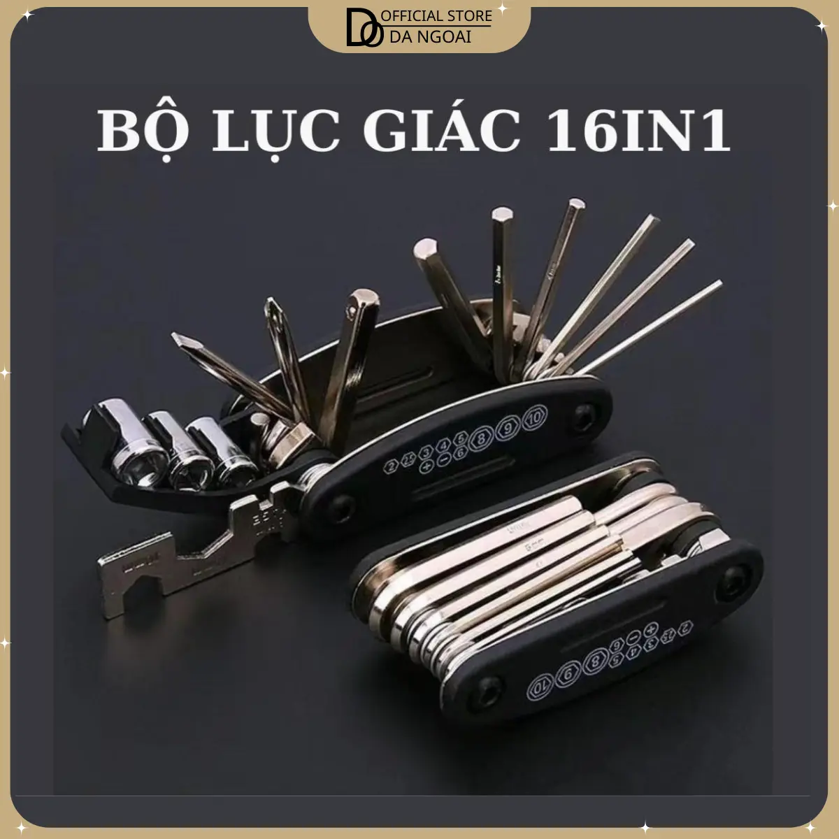 Bộ Lục Giác Sửa Chữa Cầm Tay Đa Năng Tua Vít 16-in- 1,Lục Giác Sửa Chữa Cầm Tay Đa Năng Tua V1, Đa Năng, Cao Cấp, Sửa Chữa Xe Đạp, Bữa Xe Đạp, Bộ Lục Giác Mini