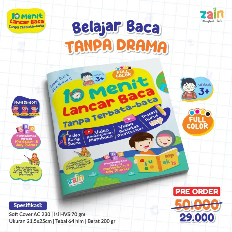 10 menit lancar membaca buku belajar cepat tanpa terbata bata anak metode montessori tk sd paud kelas 1 2 3 tahun baca 15  jago mahir original book smart book  baca modul untuk cara 0