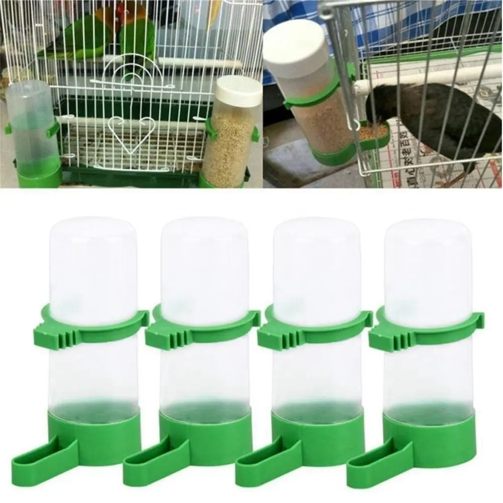 Automatic Plastic Hanging Food Parrot Feeding Bird Cage Bird Water Drinker Bird Supplies Bird Feeder Food Dispenser