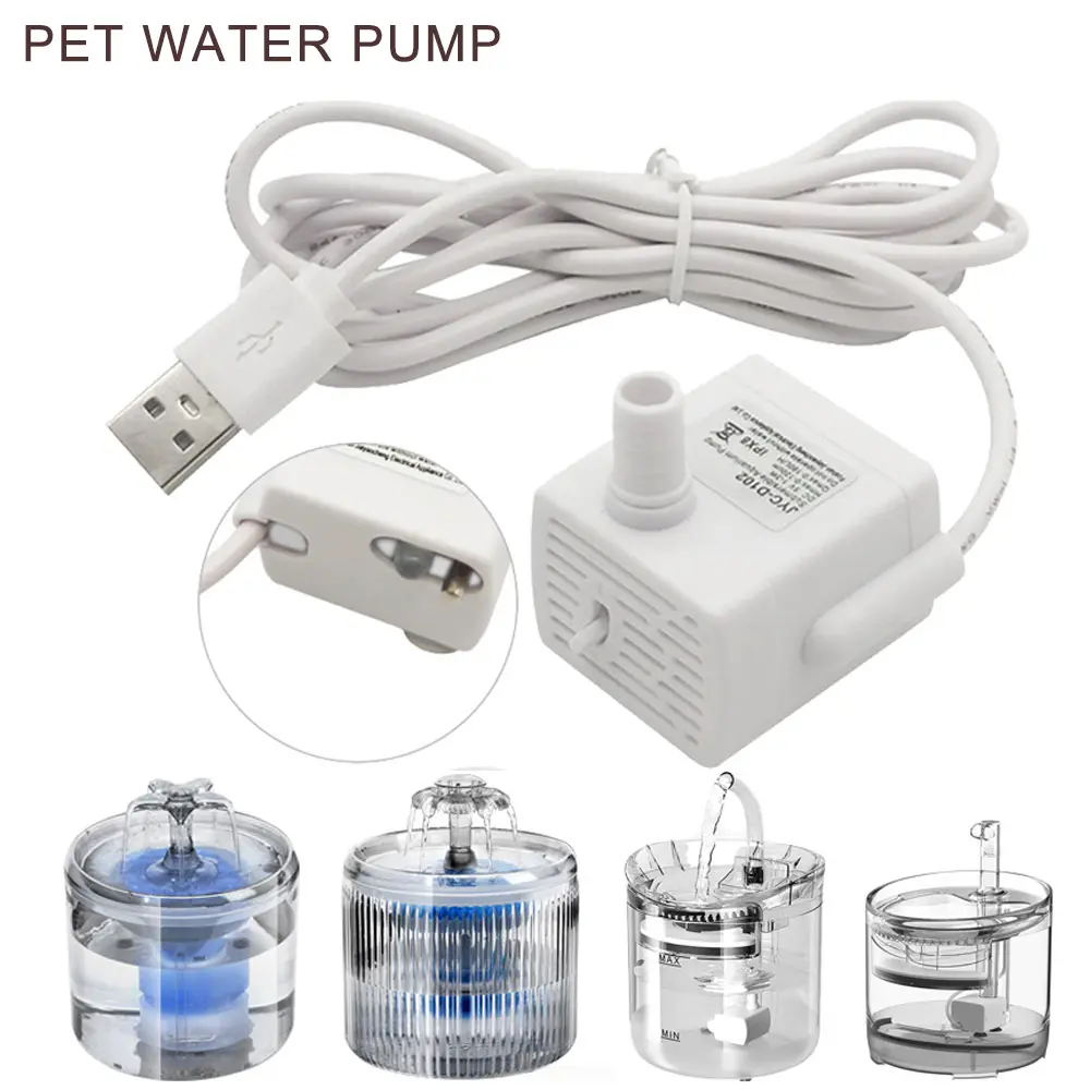 Máy Bơm Nước Nhỏ Cho Thú Cưng Dc 5V, Máy Rót Nước Usb Cho Thú Cưng, Bể Cá Mini, Máy Bơm Nước Tuần Hoàn, Thích Hợp Cho Máy Rót Nước Cho Thú Cưng