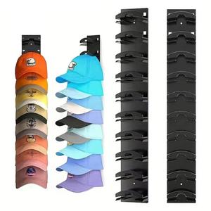 Estante para almacenar gorras de béisbol montado en la pared, 1/2 ganchos multipropósito para sombreros montados en la pared, estante de exhibición para almacenar sombreros para puerta del clóset y dormitorio, estantes