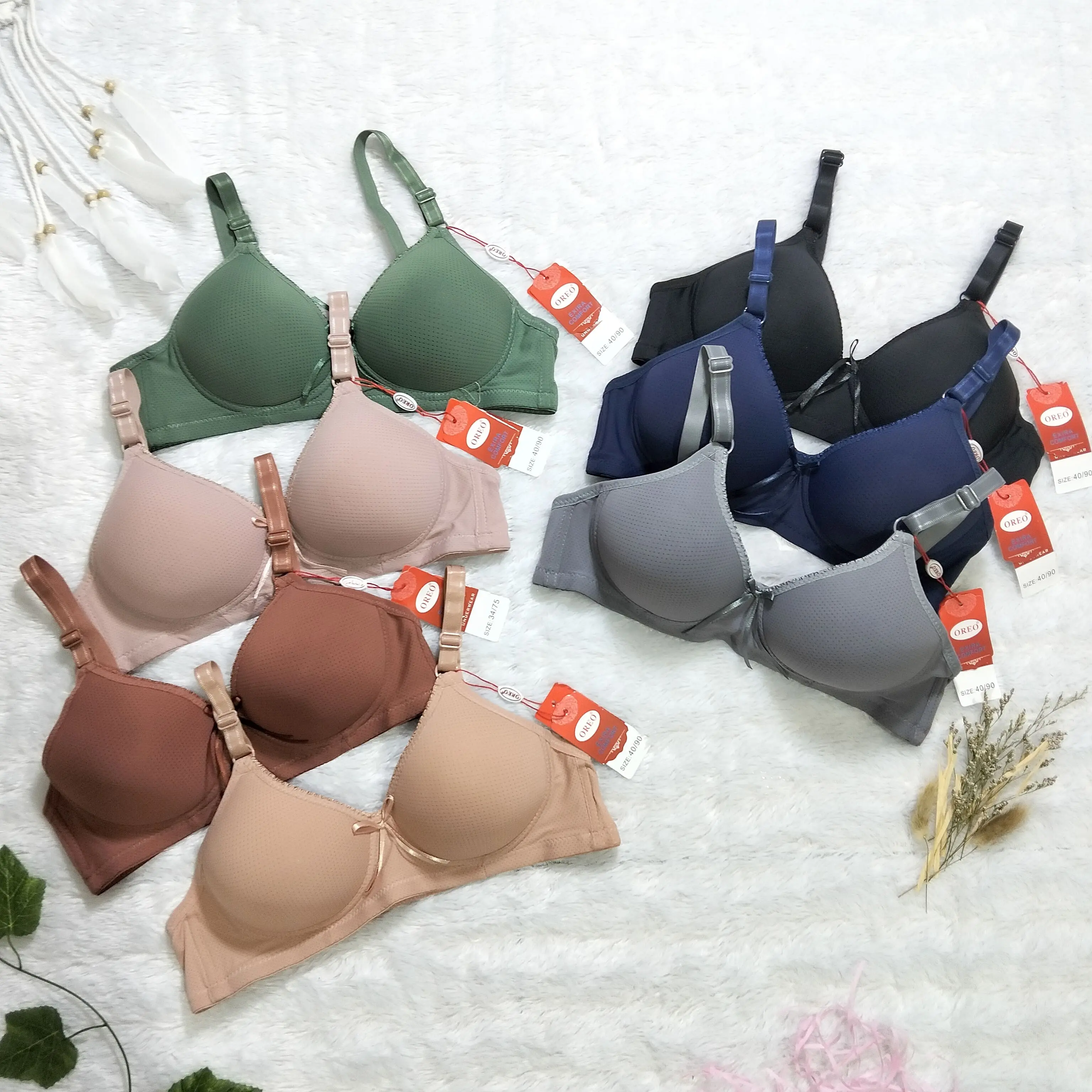 OREO 2209 - BRA WANITA TANPA KAWAT CUP A BH PEREMPUAN IMPORT MODEL POLOS OREO 1 PCS