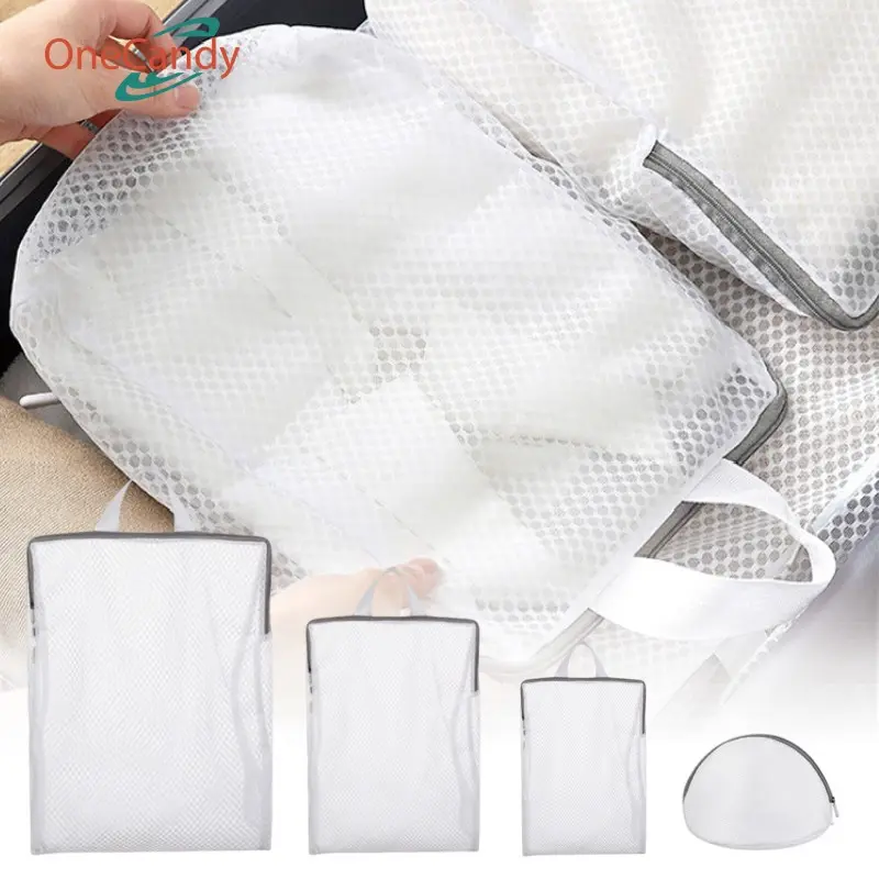 Laundry Bag Washing Net Tas Handle Kantong Jaring Cuci Pakaian Bra Celana Dalam Mesin Cuci Rumah Kecil Besar Jumbo Kantong Laundry