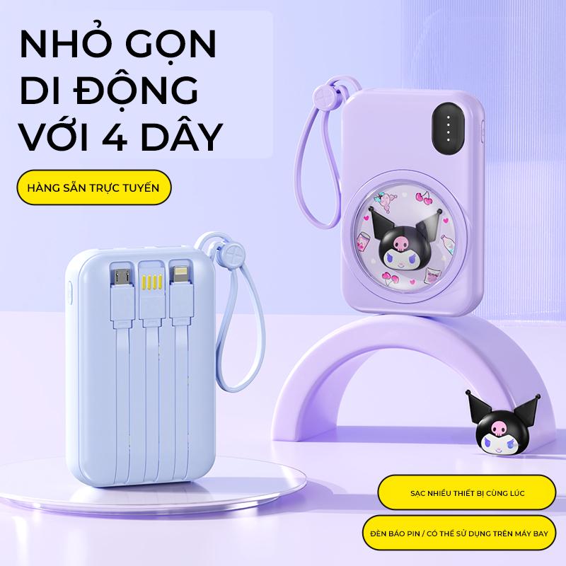  YUWEI Pin Dự Phòng Mini Sạc Nhanh  và PD 20W Đi Kèm 4 Dây Sạc Dung Lượng 20000mAh 