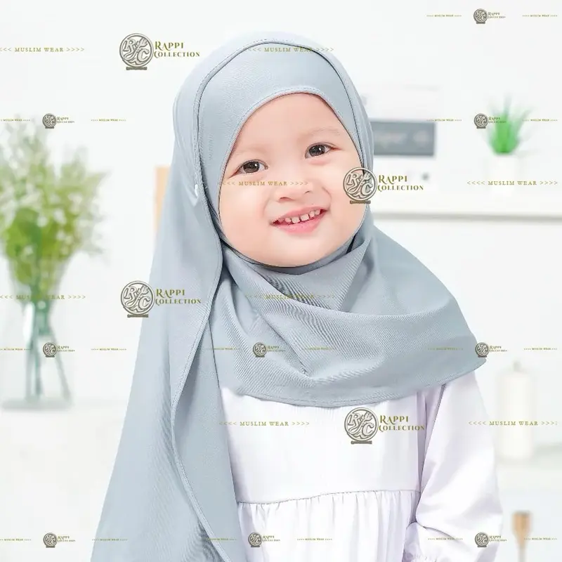 Pastan Anak Pashmina Instan Anak Jersey Kancing Diandra Umur 3 - 7 Tahun Jilbab Muslim Kerudung 0