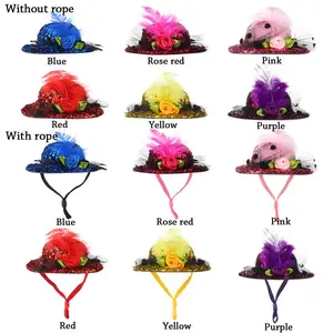 Poultry Rooster Stylish Show Costum Duck Cap for Hens Feather Top Hat Pets Supplies Chicken Hats
