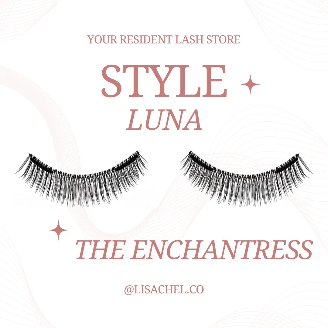 LISACHEL.CO Magnetic Clip-on Eyelashes - Luna, High Quality Reusable Natural Set with Applicator