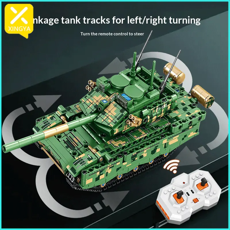 XINGYA MALL Balok Tank Militer Motif Kamuflase Remote Control Bisa Arah Gerak Mainan Terlaris Hadiah Ulang Tahun