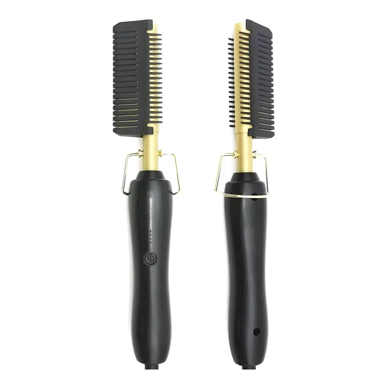 Sisir Lurus Sisir Penata Rambut Basah Kering Sisir Penata Rambut Elektrik Warna Tembaga Sisir Penata Rambut Rol Berbulu Sisir Penata Rambut Multifungsi 1.2