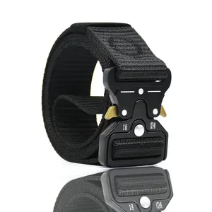 YH028 - Ikat Pinggang pria nilon kanvas kepala sabuk besi aloy penguncian cepat