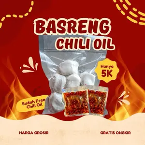 Basreng Chili Oil Pedas Kering Camilan Makanan Food Snack Spicy Sensasi Pedas Nikmat untuk Waktu Santai Keripik Cemilan