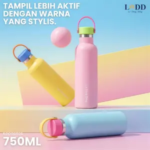 Le Ding Ding LDD-Dopamin Tumbler Pink Botol Minum Aesthetic Tumblr Stainless 750ML Termos Tahan Panas Dan Dingin BPA Free Food Grade Double Wall Anti Pecah Garansi 1 Bulan