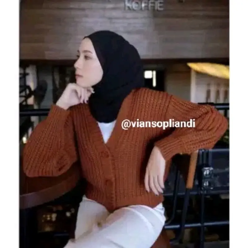 Olivia Cardigan Crop Cardi / Cardigan Rajut Wanita Premium / Cardigan Olivia Cardy Crop / Eiren Crop Cardy / Cardigan Rajut