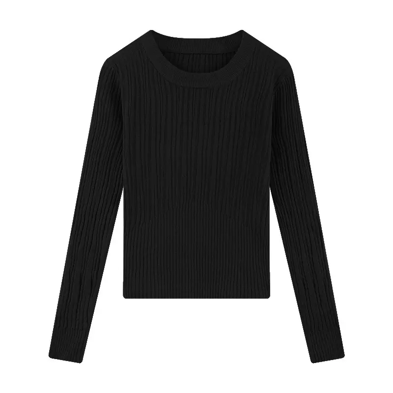 Atasan Rajut Wanita Lengan Panjang Korean Round Neck 8219 Knitwear Atasan Nyaman Kerah Bulat - Inner Outer Sweatshirt Top - Lembut Baju Cardigan Baju Cardigan 6