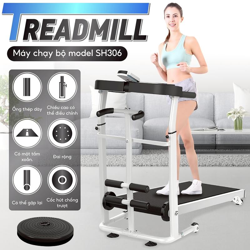 (SH306)-GYM Máy chạy bộ cơ, máy chạy bộ tại nhà (LƯU Ý: Không sử dụng điện) đa năng thích hợp cho cả người lớn (Nam/nữ) máy  chạy  bộ  mini