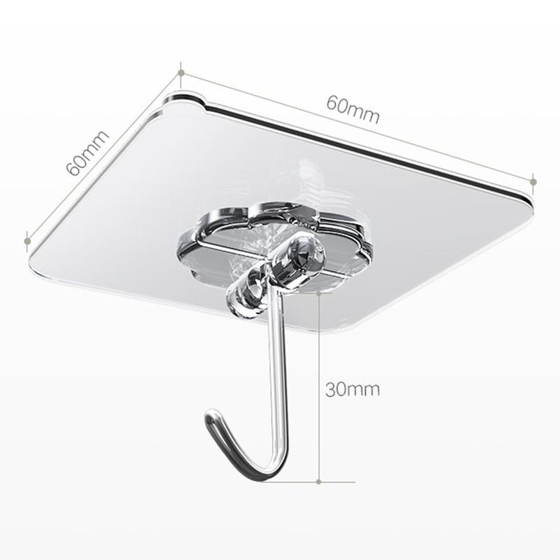Móc treo tường trong suốt - Dán tiết kiệm không gian cho nhà văn phòng lát gạch
