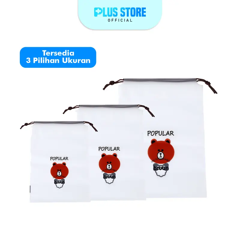 Tas Organizer Make Up Kosmetik Anti Air Travel Pouch Cat Brown - Plastik 5