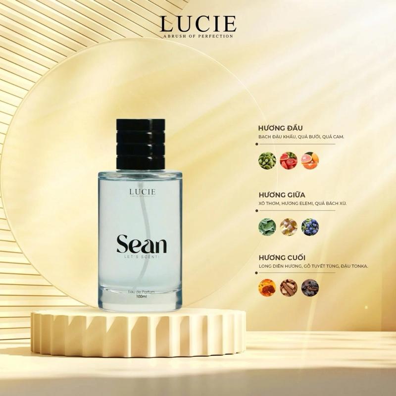 LUCIE PERFUME- Nước hoa nam Sean 100ml dạng xịt, hương thơm phóng khoáng, hiện đại