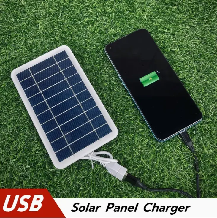 Compact 2W Solar Panel Charger - USB Compatible, & Stable Power Supply For Smartphones And Power Banks, Ideal For Outdoor Adventures & Home Use