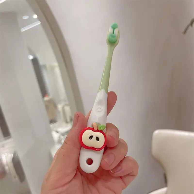 Bàn Chải Đánh Răng Trẻ Em, Thiết Kế Hoạt Hình Trái Cây Dễ Thương, Hình Dâu Tây, Lông Mềm Siêu Mịn, Bàn Chải Làm Sạch Và Chăm Sóc Răng Miệng, Thích Hợp Cho Trẻ 2-12 Tuổi 4