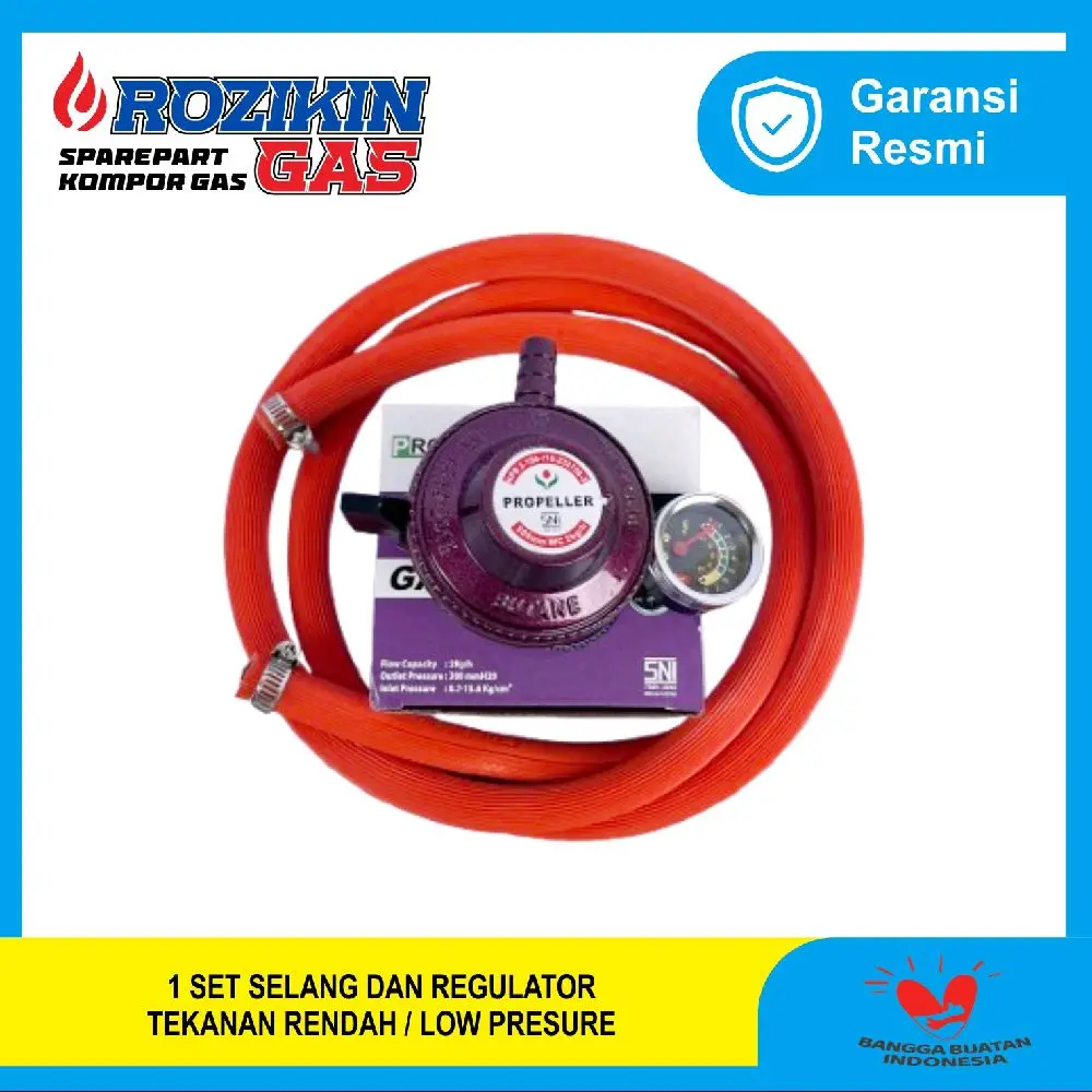 1Set Regulator Tekanan Rendah + Selang panjang 1,8 M