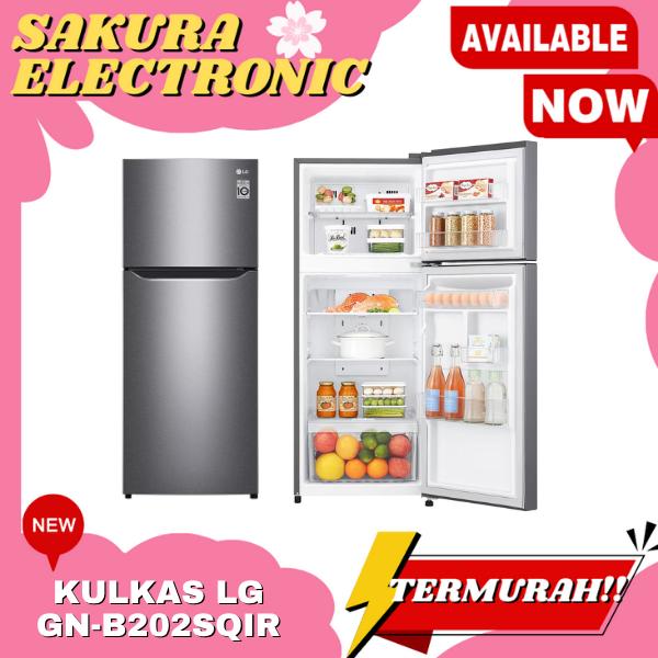 KULKAS LG 2 PINTU GN-B202SQIR 202 LITER LOW WATT | KULKAS 2 PINTU HEMAT