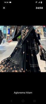 Product Review of Almira Gamis  Motif printing  Digital klok mayung Gamis pesta   Syari Muslim Kondangan from B**h 0