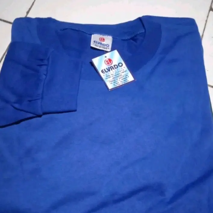 kaos polos lengan panjang blong evaldo Pria Motif Katun Oblong Baju Unisex 3
