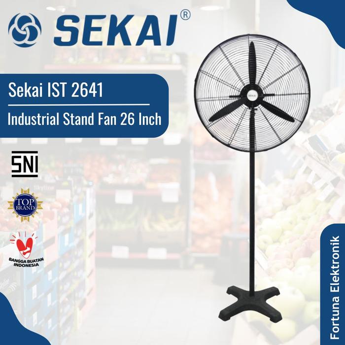 Jual Sekai Industrial Stand Fan 26 inch IST 2641 Kipas Besi Industri ...