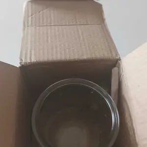 LiiFung - Souvenir Gelas Kaca Dengan Tutup dan Sendok 350ML Gelas Kopi Teh Kado Nikah Hampers Set