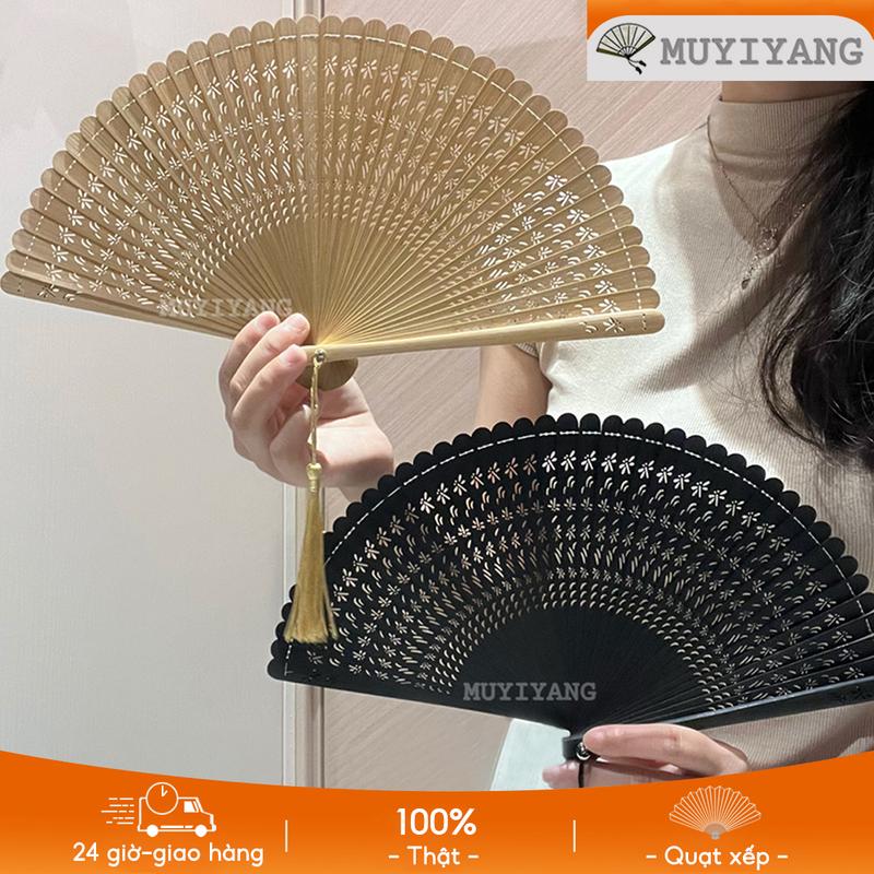  Quạt Mini Cầm Tay MUYIYANG Quạt Gấp Gọn Quạt Tre Quạt cầm tay cô dâu Quạt xếp cầm tay dùng làm Thời trang đám cưới Trang Trí quà - Decor,Đồng 