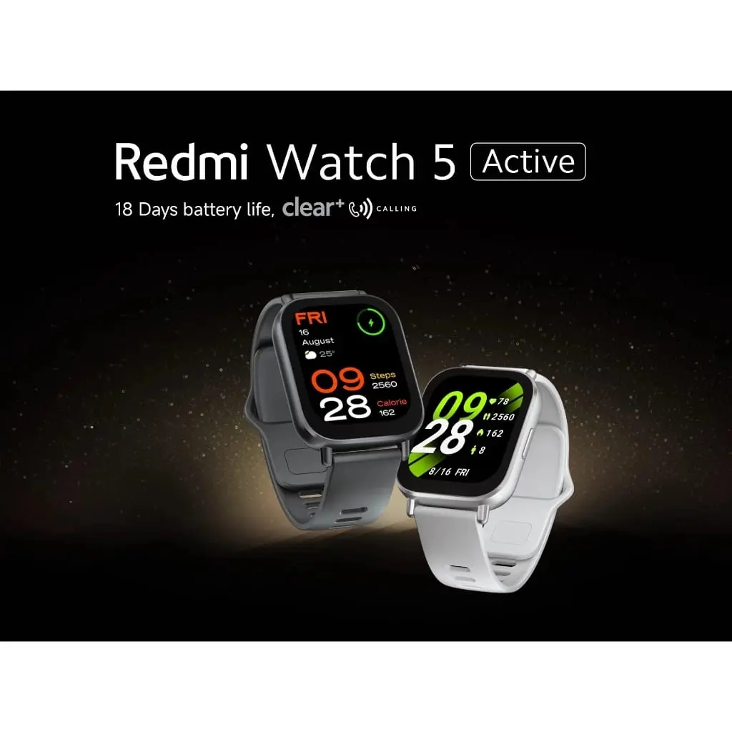 Xiaomi Redmi Watch 5 Active | 2.0" LCD Display | Mendukung 140+ mode olahraga | Tahan air 5ATM | Baterai tahan hingga 18 hari