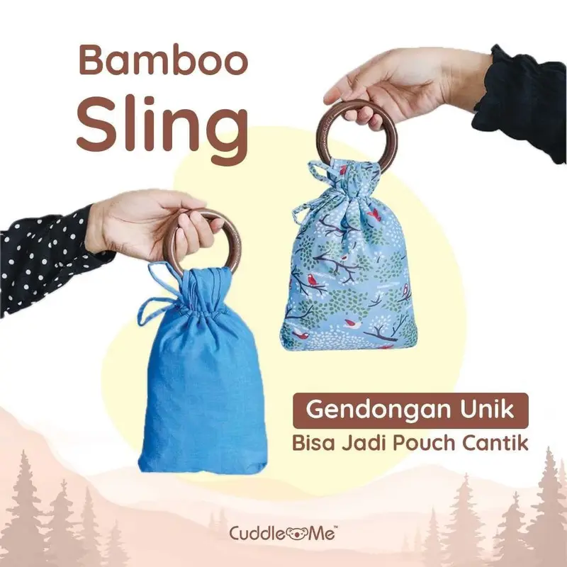 Bamboo Sling Cuddleme Gendongan Samping Bayi Baru Lahir Balita Gendong 4
