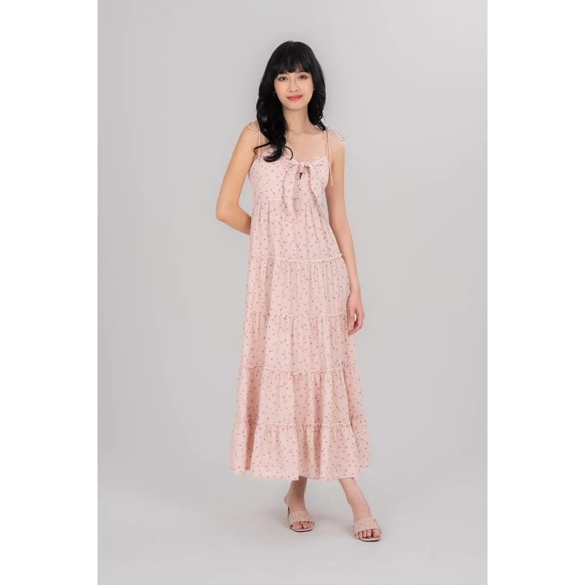 Anika Dress in Pink Floral
