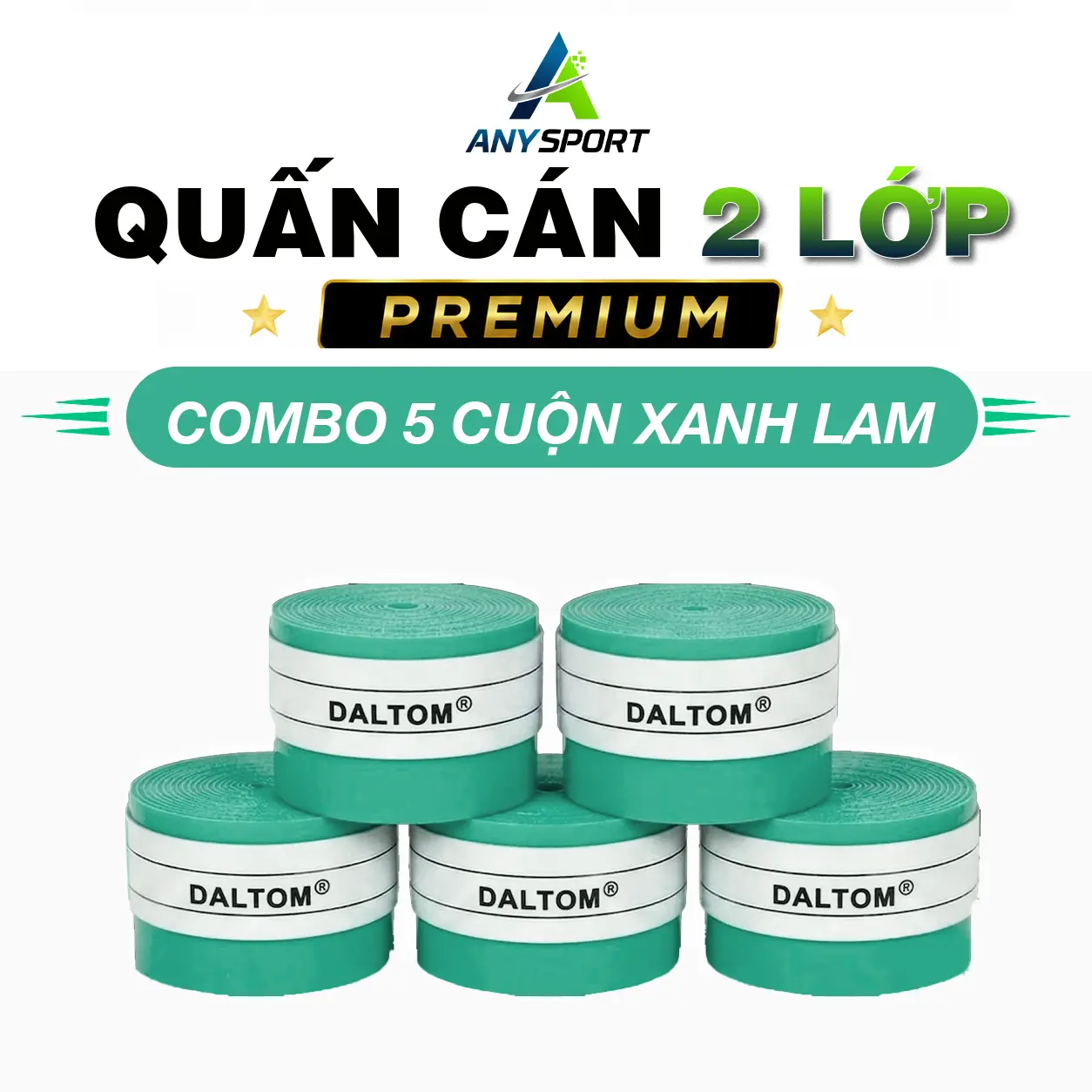 5 CUỘN XANH LAM 2 LỚP