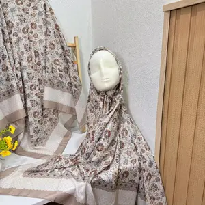 Hijab segiempat Syar'i 125 x 125 cm motif bahan voal sahara premium jahit tepi Sahara Scarves by eN_A.id