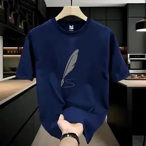 Berkat Store T shirt Kaos Distro Katun Lengan Pendek Blue Silver Shirt Distro Premium Pria dan wanita Termurah / Baju Kaos Str Picture