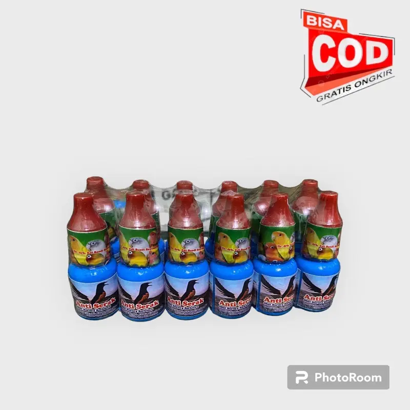 ￼ANTI SERAK OBAT BURUNG KICAU OBAT BURUNG MACET OBAT BURUNG GACOR (1 pack / 12 botol)