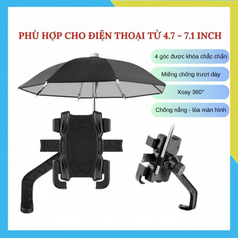  Giá đỡ điện thoại gắn xe máy có ô dù kim loại che mưa che nắng   Lỗi 1 đổi 1   Phụ Kiện Phụ Tùng 